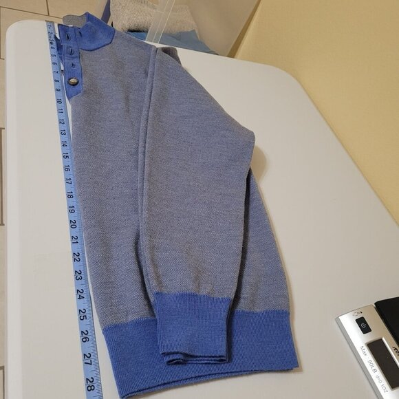Peter Millar XL Blue Italian Merino Wool Mens Sweater Preppy Office Career - Picture 4 of 8